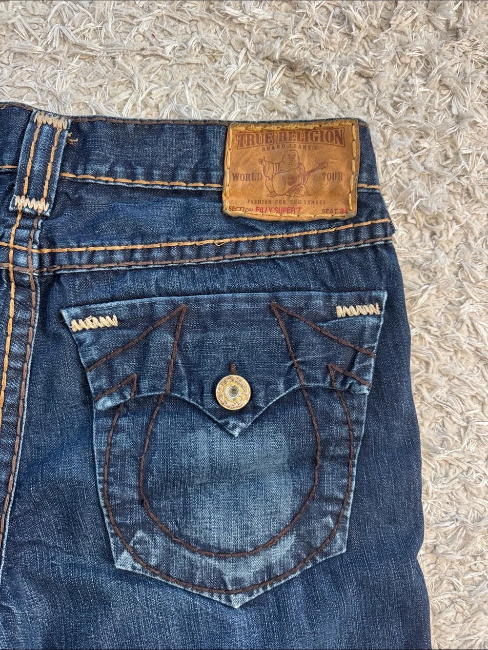 Vintage True Religion Dark Wash Straight Leg Jeans